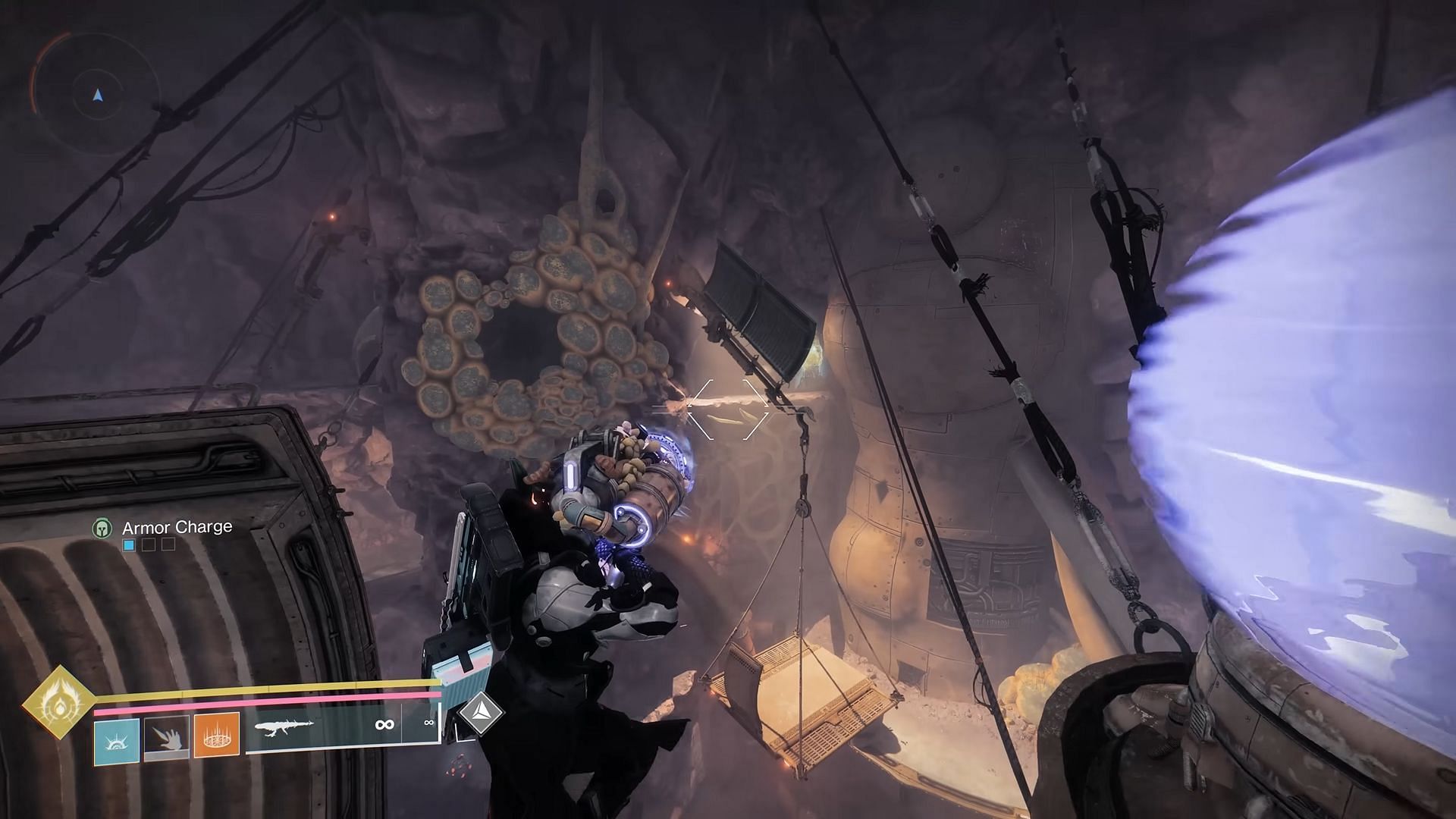 Go to the other side of the room to "Charge Matter Realignment" (Image via Bungie | YouTube/Esoterickk)